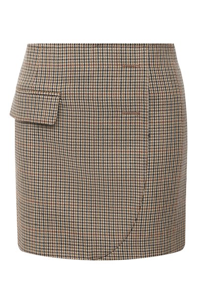 Шерстяная юбка VETEMENTS, арт. WAH21SK031 1206/BR0WN CHECK, фото 1
