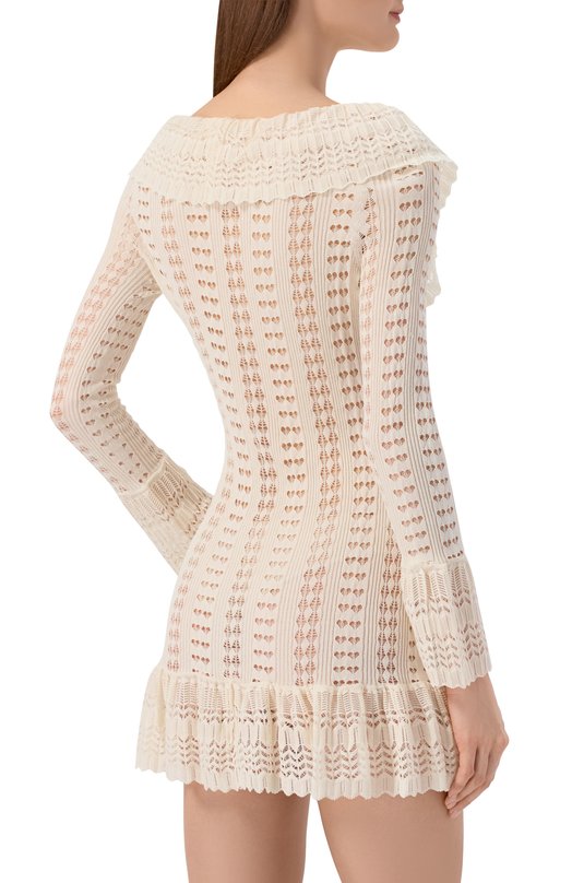 Платье из вискозы и хлопка Aya Muse AMSS2602/ASTER DRESS Кремовый  AMSS2602/ASTER DRESS Фото 3