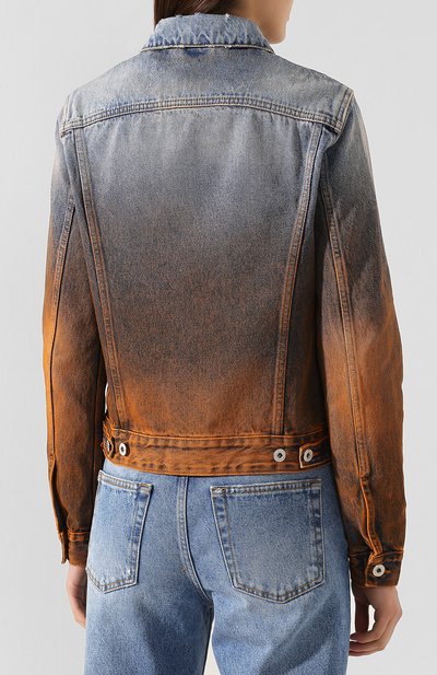 Джинсовая куртка OFF-WHITE синего цвета по цене 89950 руб., арт. 0WYE012E1977308987B4, фото 4 Джинсовая куртка OFF-WHITE, арт. 0WYE012E1977308987B4, фото 4