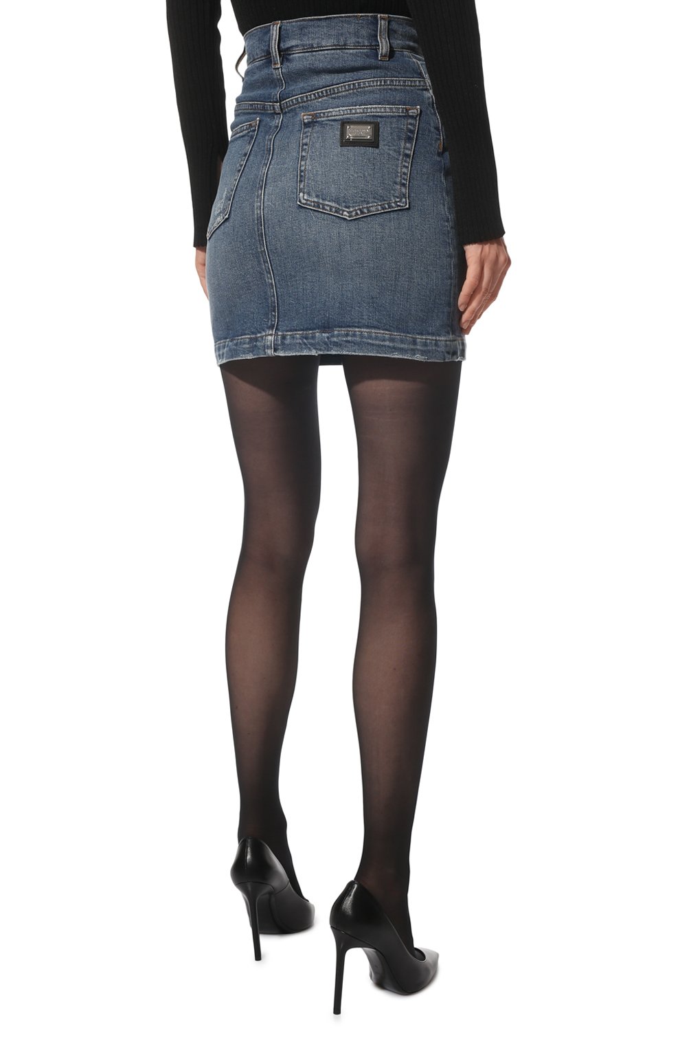 Джинсовая юбка DOLCE & GABBANA синего цвета по цене 66800 руб., арт. F4BWMD/G8EZ8, фото 4 Джинсовая юбка DOLCE & GABBANA, арт. F4BWMD/G8EZ8, фото 4