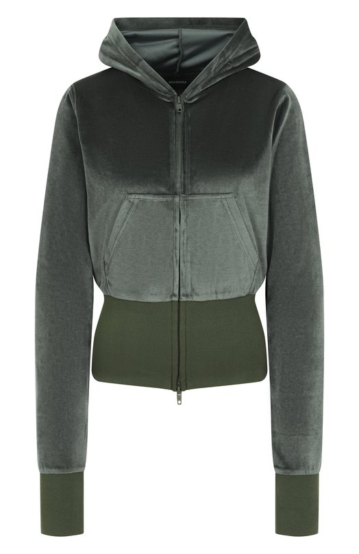 Бархатная толстовка Balenciaga 837646/TM026 Хаки 837646/TM026