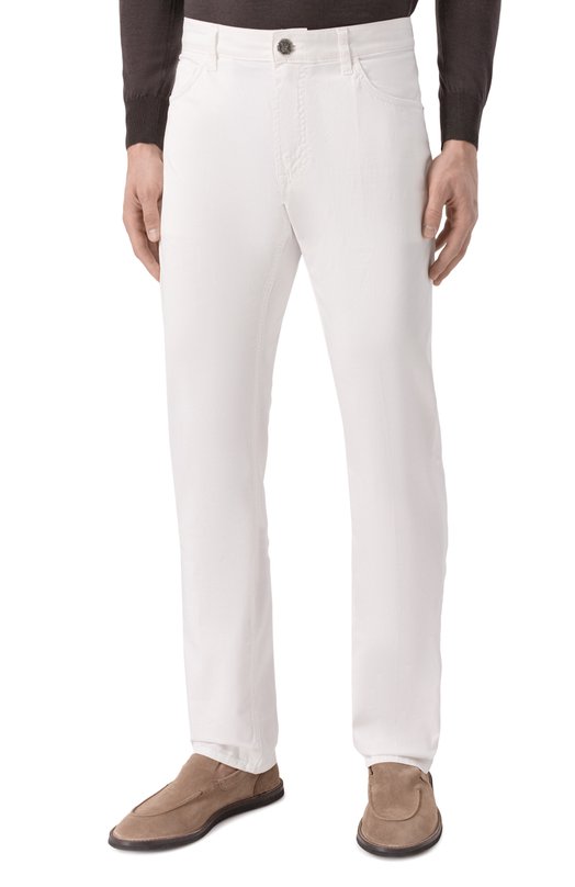 Хлопковые брюки Stefano Ricci MST41B0150/T0182 Белый  MST41B0150/T0182 Фото 3