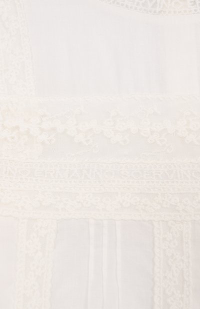 Хлопковая блузка ERMANNO SCERVINO молочного цвета по цене 14800 руб., арт. SFCA032C/CF019, фото 3 Хлопковая блузка ERMANNO SCERVINO, арт. SFCA032C/CF019, фото 3