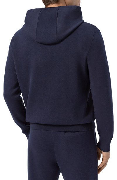 Худи из шелка и хлопка MVST темно-синего цвета по цене 151000 руб., арт. M26.2PM.K105/Y202, фото 4 Худи из шелка и хлопка MVST, арт. M26.2PM.K105/Y202, фото 4