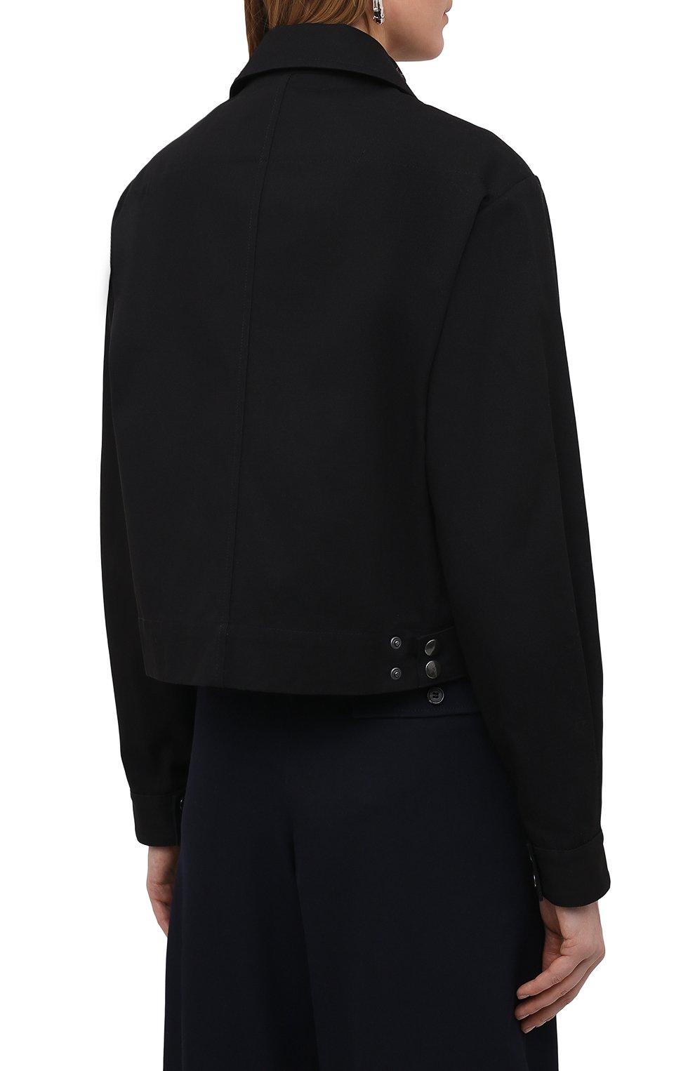 Хлопковый жакет DRIES VAN NOTEN черного цвета по цене 77200 руб., арт. 211-10514-2044, фото 4 Хлопковый жакет DRIES VAN NOTEN, арт. 211-10514-2044, фото 4