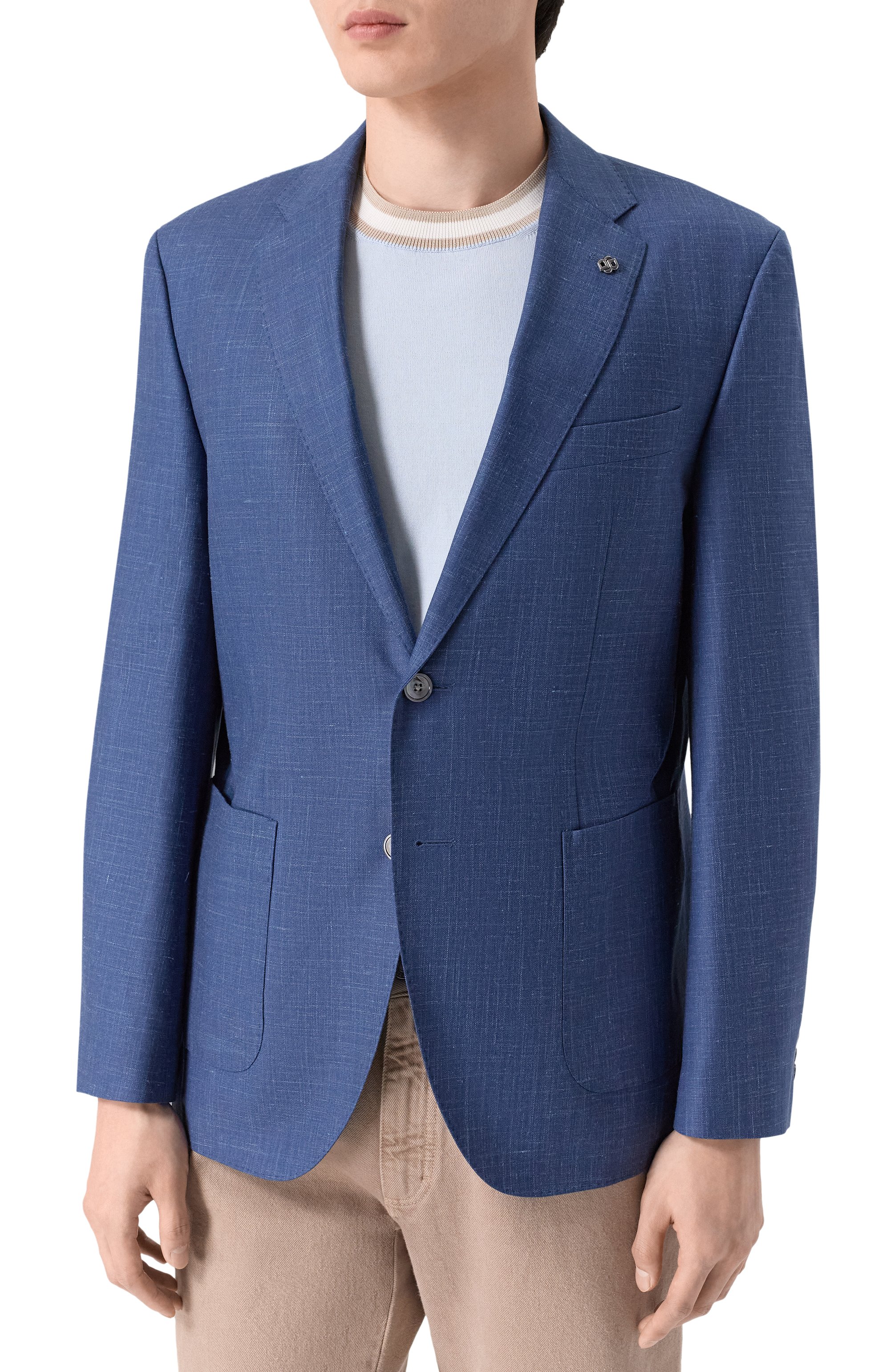 Пиджак из шерсти и шелка BOSS, арт. 50556936, фото 4