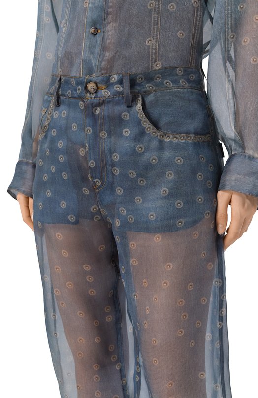 Шелковые брюки Haikure HEW033300R002PR001/B0NNIE SILK Голубой  HEW033300R002PR001/B0NNIE SILK Фото 5