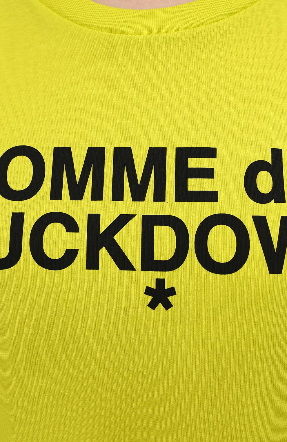 Хлопковая футболка COMME DES FUCKDOWN зеленого цвета по цене 5435 руб., арт. CDFD1343, фото 5 Хлопковая футболка COMME DES FUCKDOWN, арт. CDFD1343, фото 5