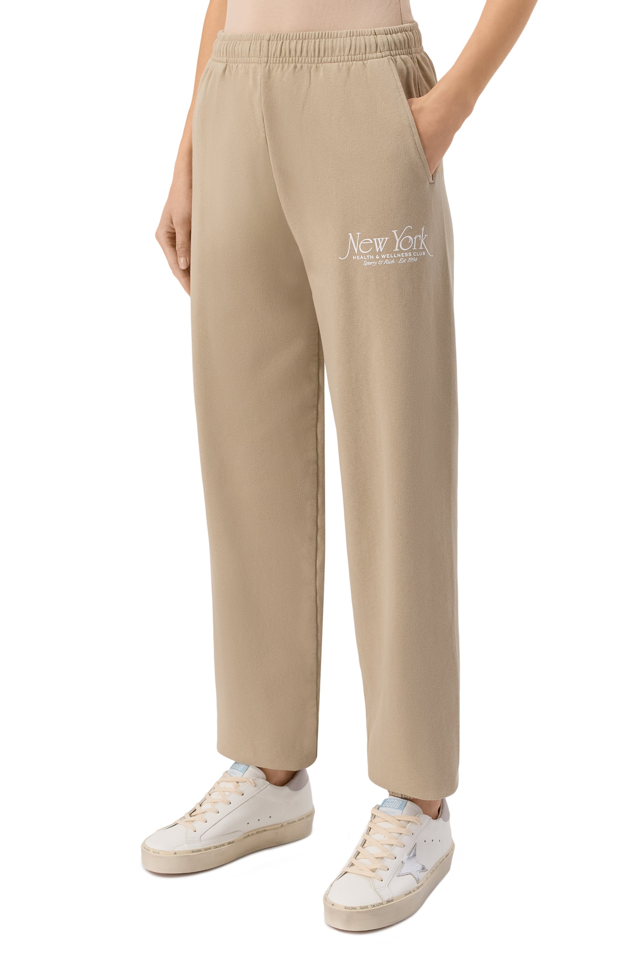 Хлопковые джоггеры SPORTY AND RICH, арт. PA036622508GY15, фото 3