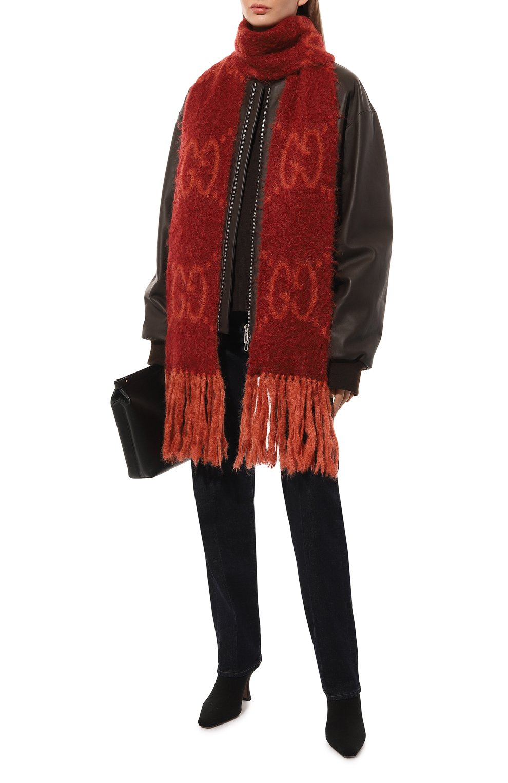 Шарф GUCCI красного цвета по цене 67680 руб., арт. 638680 3GF96, фото 3 Шарф GUCCI, арт. 638680 3GF96, фото 3