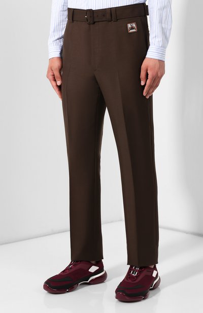 Брюки PRADA коричневого цвета по цене 94000 руб., арт. UP0039-1IEA-F0201, фото 3 Брюки PRADA, арт. UP0039-1IEA-F0201, фото 3