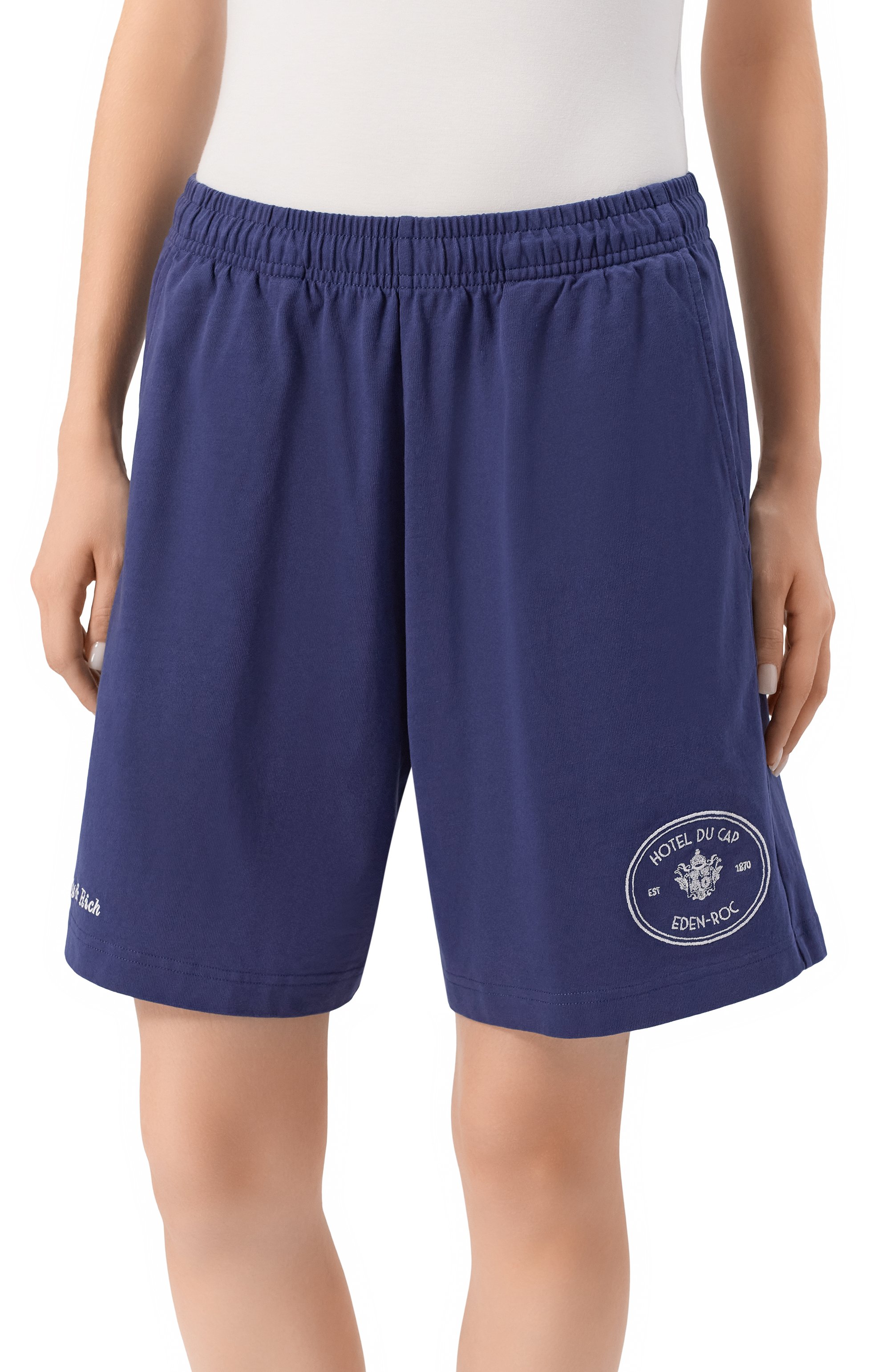 Хлопковые шорты sporty & rich x hotel du cap-eden-roc SPORTY AND RICH, арт. SH03960666BL106, фото 5