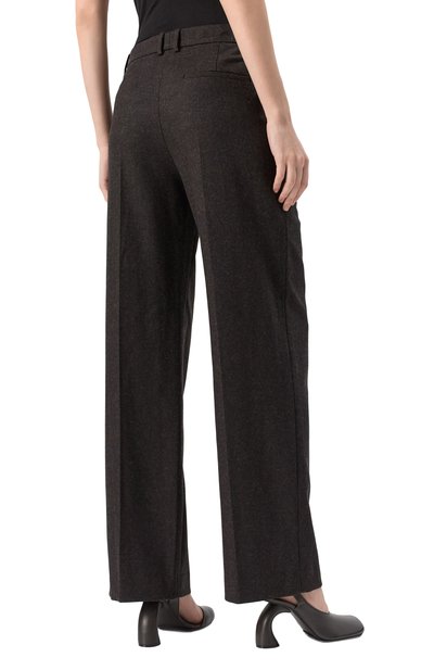 Брюки из шерсти и кашемира JUUN.J темно-коричневого цвета по цене 57950 руб., арт. JW4921W53, фото 4 Брюки из шерсти и кашемира JUUN.J, арт. JW4921W53, фото 4