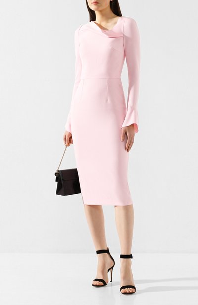 Платье ROLAND MOURET светло-розового цвета по цене 131000 руб., арт. PW19/S0647/F2196, фото 2 Платье ROLAND MOURET, арт. PW19/S0647/F2196, фото 2
