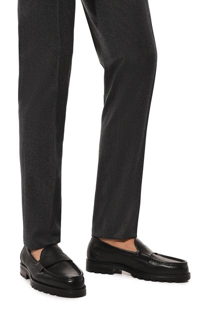 Кожаные лоферы detroit SANTONI, арт. MGDG18657NE0SHAS, фото 3