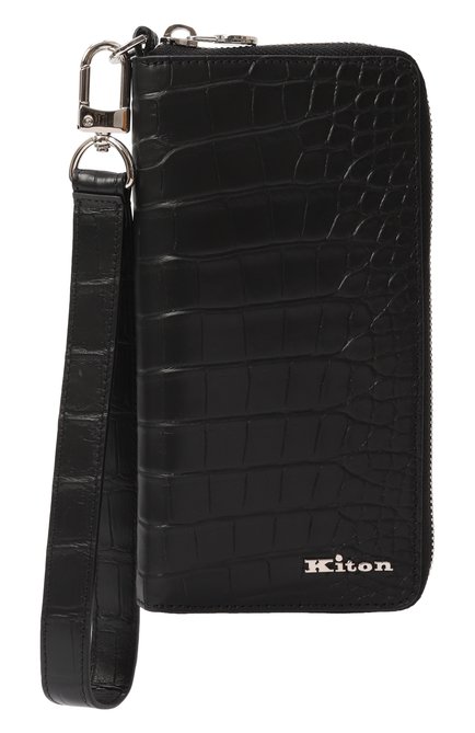 Мужской портмоне из кожи аллигатора KITON черного цвета, арт. UPEA018N0106901003 | Фото 1 (Материал: Экзотическая кожа; Материал сплава: Проставлено; Нос: Не проставлено)