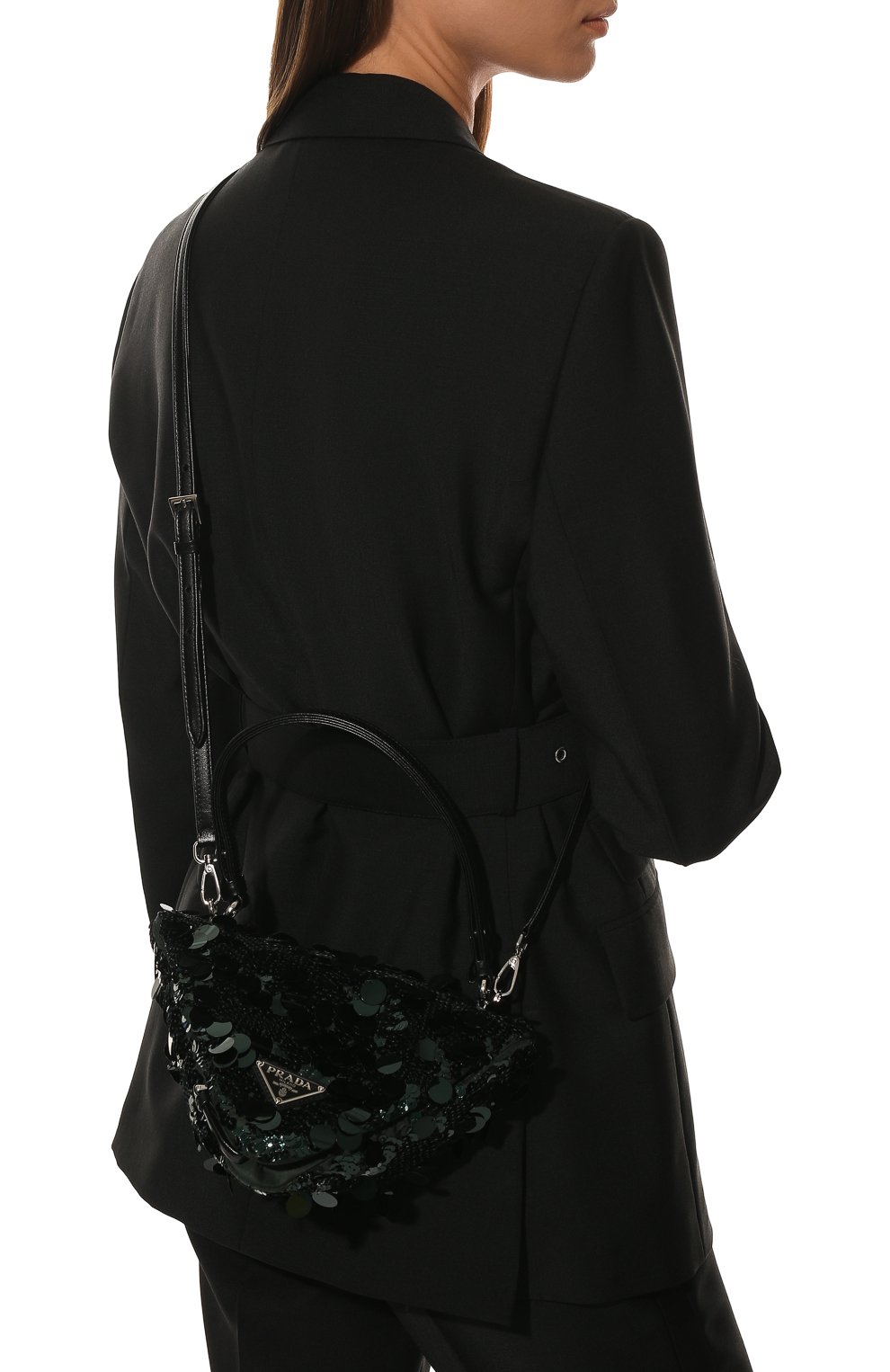 Сумка triangle PRADA зеленого цвета по цене 295000 руб., арт. 1BA315-2DX0-F0422-OOO, фото 6 Сумка triangle PRADA, арт. 1BA315-2DX0-F0422-OOO, фото 6