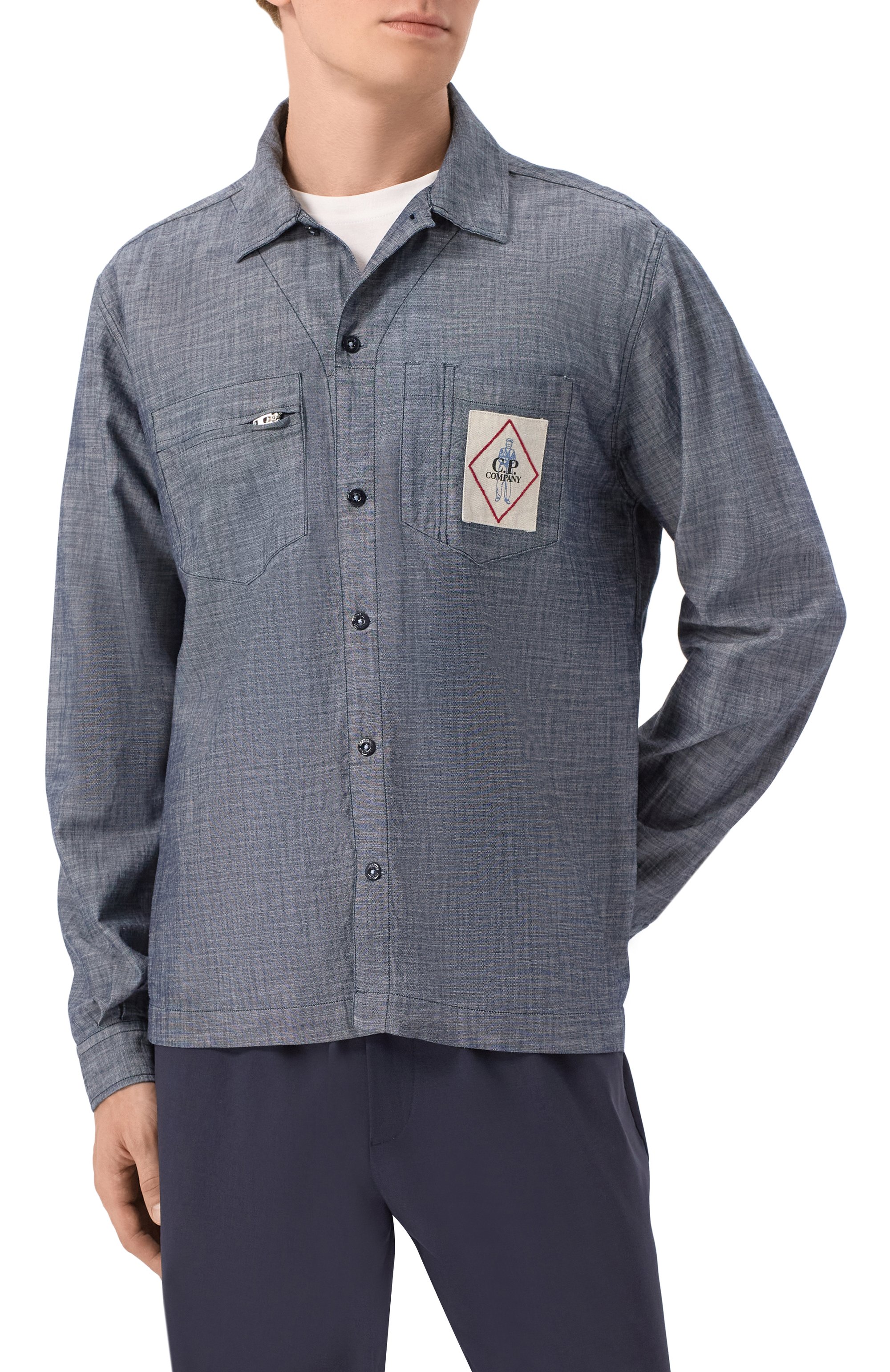 Хлопковая рубашка C.P. COMPANY, арт. 18CMSH152A110065W, фото 3