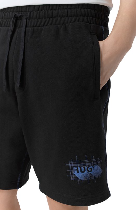 Хлопковые шорты HUGO Blue 50553499 Чёрный  50553499 Фото 5