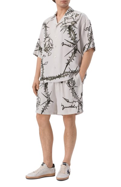 Рубашка из вискозы DOMREBEL кремового цвета по цене 41700 руб., арт. M INKED/CAMP C0LLAT SHIRT, фото 2 Рубашка из вискозы DOMREBEL, арт. M INKED/CAMP C0LLAT SHIRT, фото 2