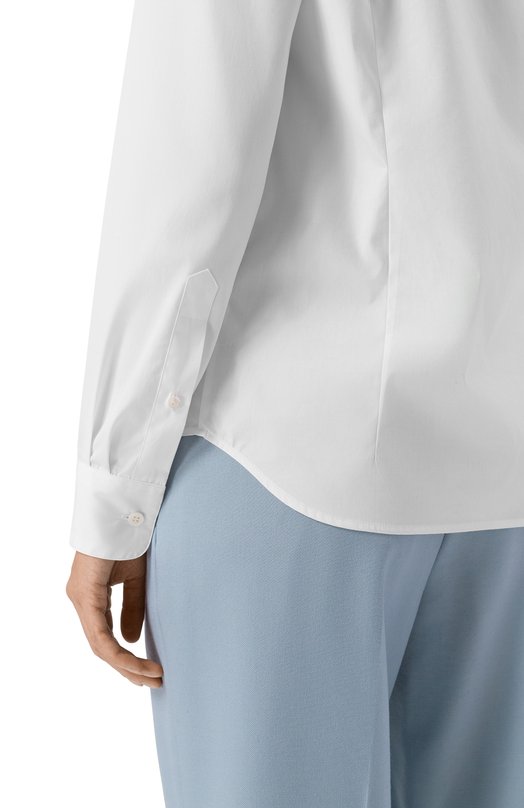 Хлопковая рубашка Dries Van Noten 252-010706-2295 Белый  252-010706-2295 Фото 5