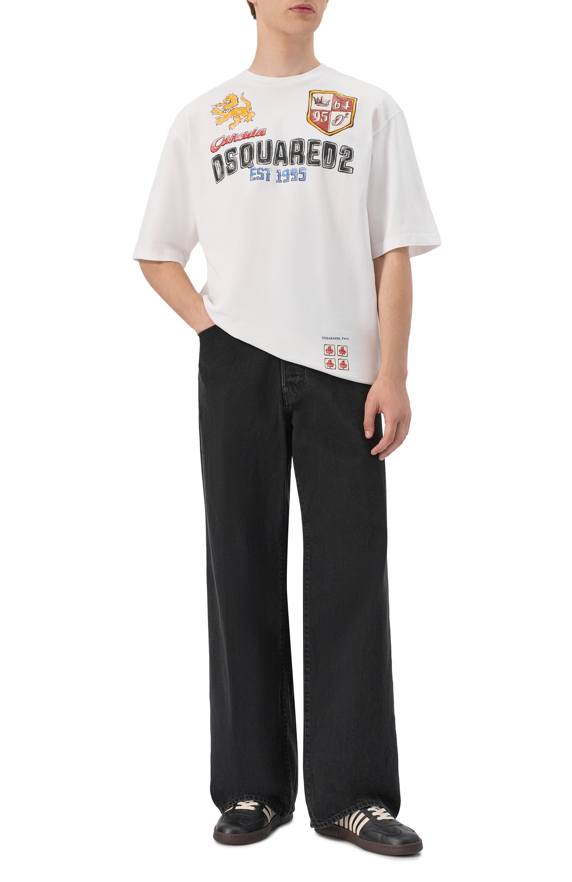 Хлопковая футболка DSQUARED2, арт. S74GD1437/S24583, фото 2