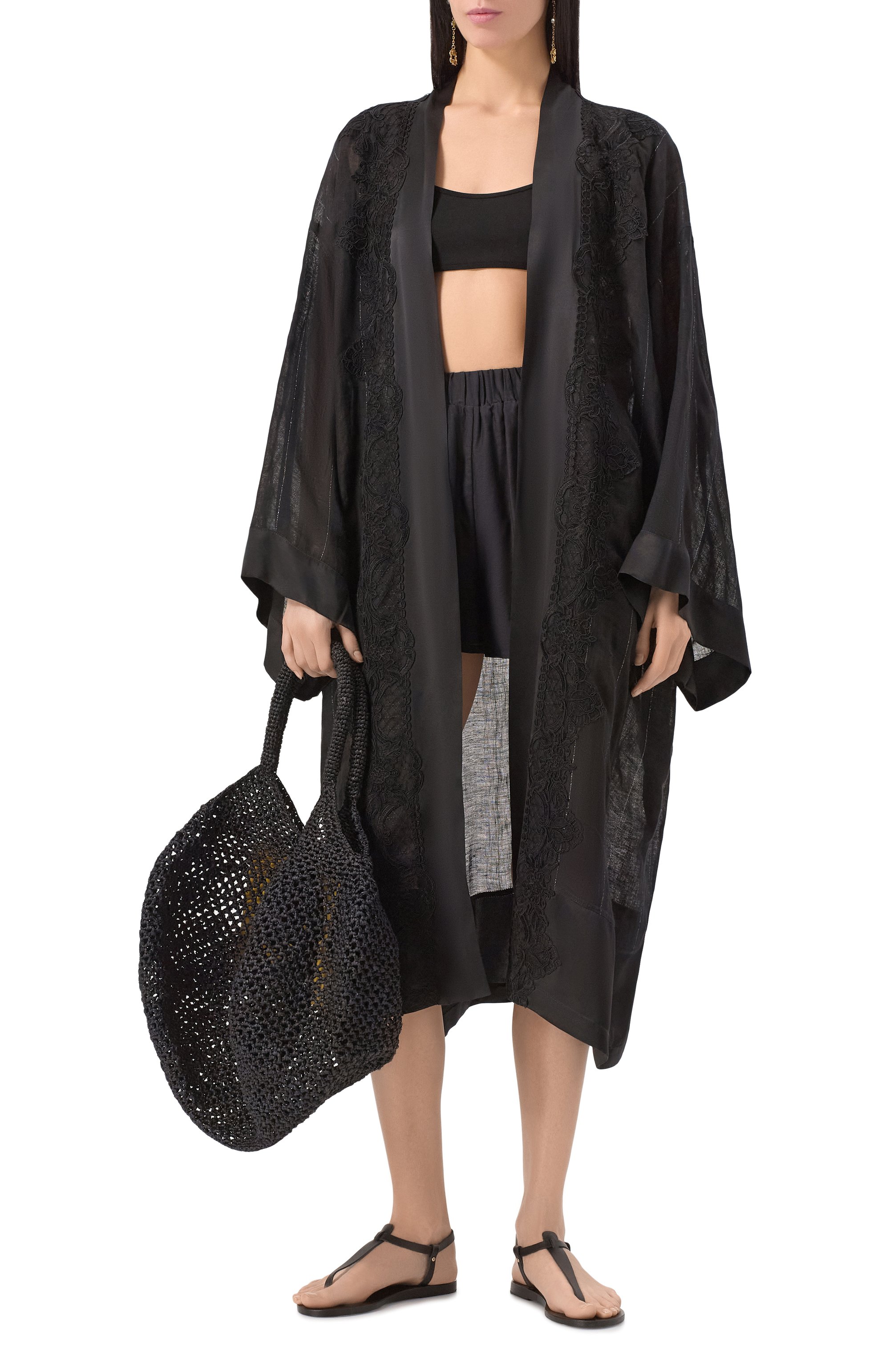 Кимоно изо льна и вискозы MAURIZIO, арт. W07041979, фото 2