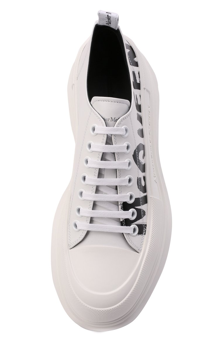 Мужские кожаные ботинки tread slick ALEXANDER MCQUEEN белого цвета, арт. 682423/WIABD | Фото 6 (Мужское Кросс-КТ: Ботинки-обувь; Материал внутренний: Натуральная кожа; Материал внешний: Натуральная кожа)