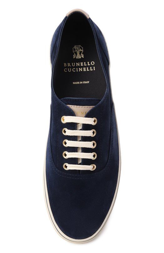Замшевые кеды Brunello Cucinelli MPUCSGZ334 Синий  MPUCSGZ334 Фото 6