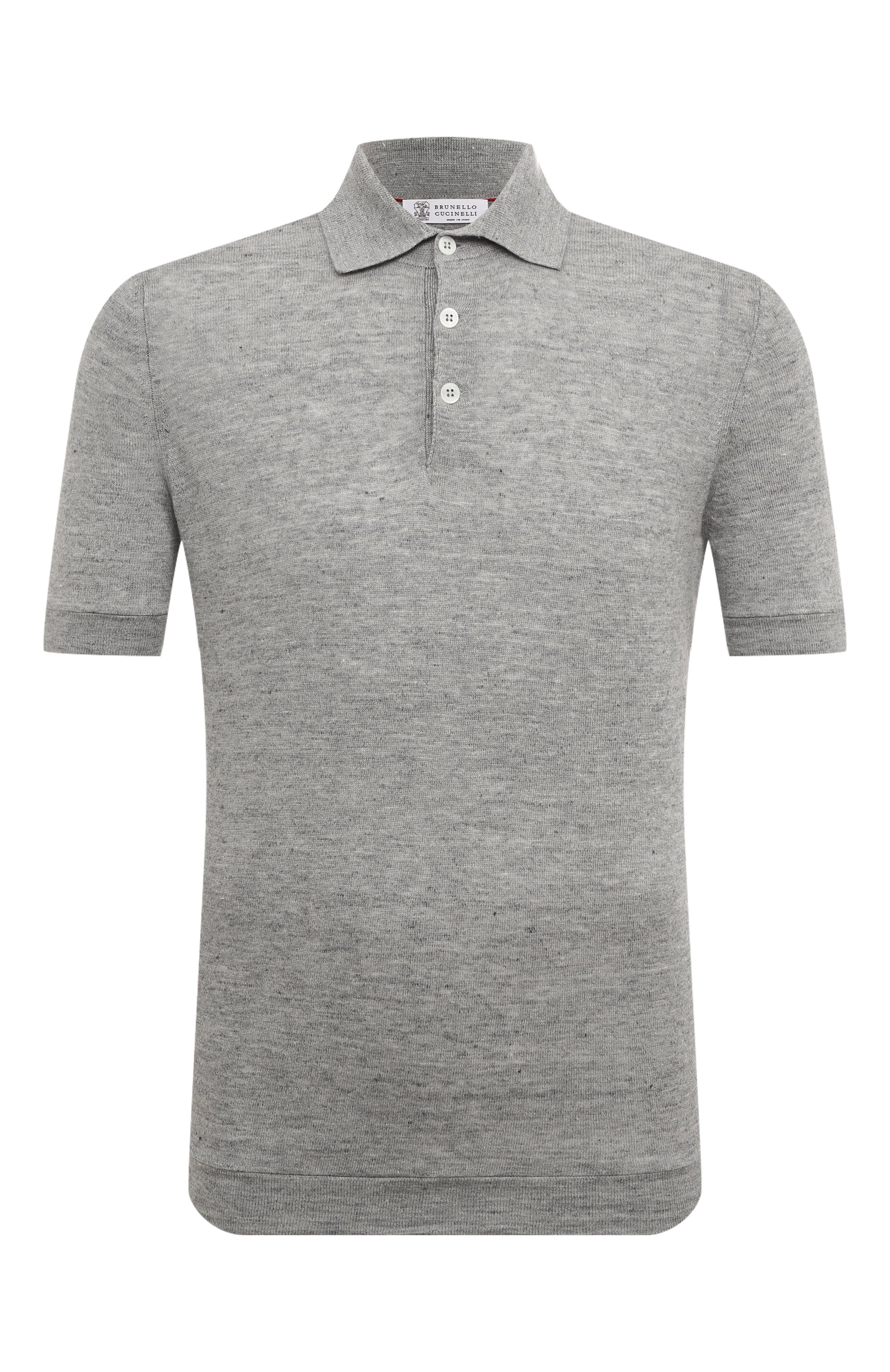 Поло изо льна и хлопка BRUNELLO CUCINELLI, арт. M2L00B2284, фото 1