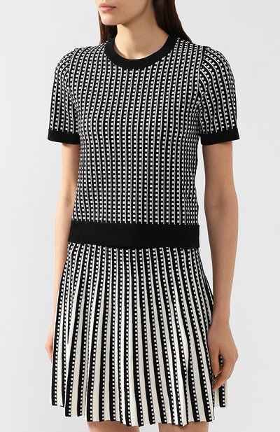 Топ MICHAEL MICHAEL KORS черно-белого цвета по цене 13250 руб., арт. MU96P0K5ZV, фото 3 Топ MICHAEL MICHAEL KORS, арт. MU96P0K5ZV, фото 3