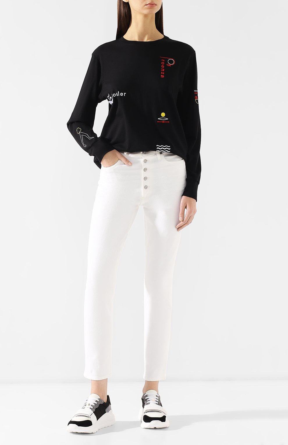 Хлопковый лонгслив PROENZA SCHOULER черного цвета по цене 12850 руб., арт. WL1914050-JCE104, фото 2 Хлопковый лонгслив PROENZA SCHOULER, арт. WL1914050-JCE104, фото 2