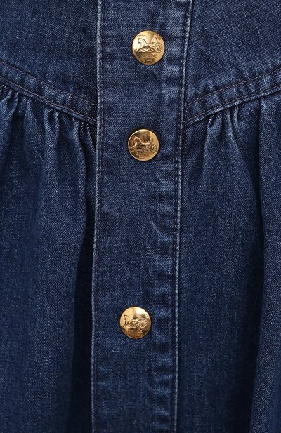 Джинсовая юбка CELINE синего цвета по цене 98950 руб., арт. 2S108459N, фото 5 Джинсовая юбка CELINE, арт. 2S108459N, фото 5