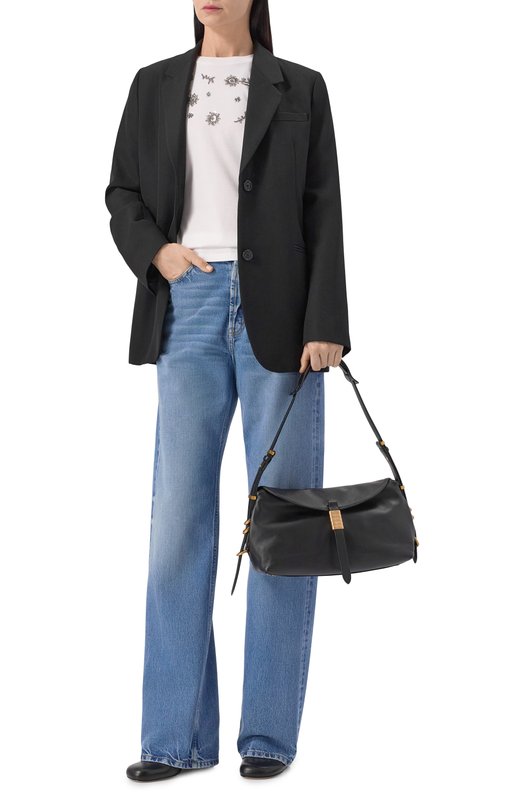 Сумка Saddle medium Pinko 105049/A1ZX Чёрный  105049/A1ZX Фото 7