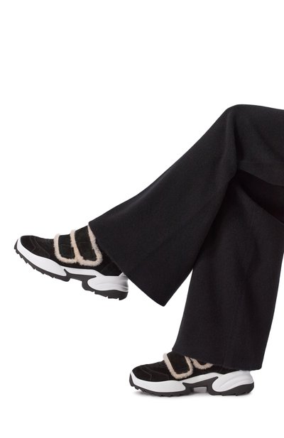 Замшевые кроссовки extreme SERGIO ROSSI черного цвета по цене 104500 руб., арт. B13810/MFI666, фото 2 Замшевые кроссовки extreme SERGIO ROSSI, арт. B13810/MFI666, фото 2