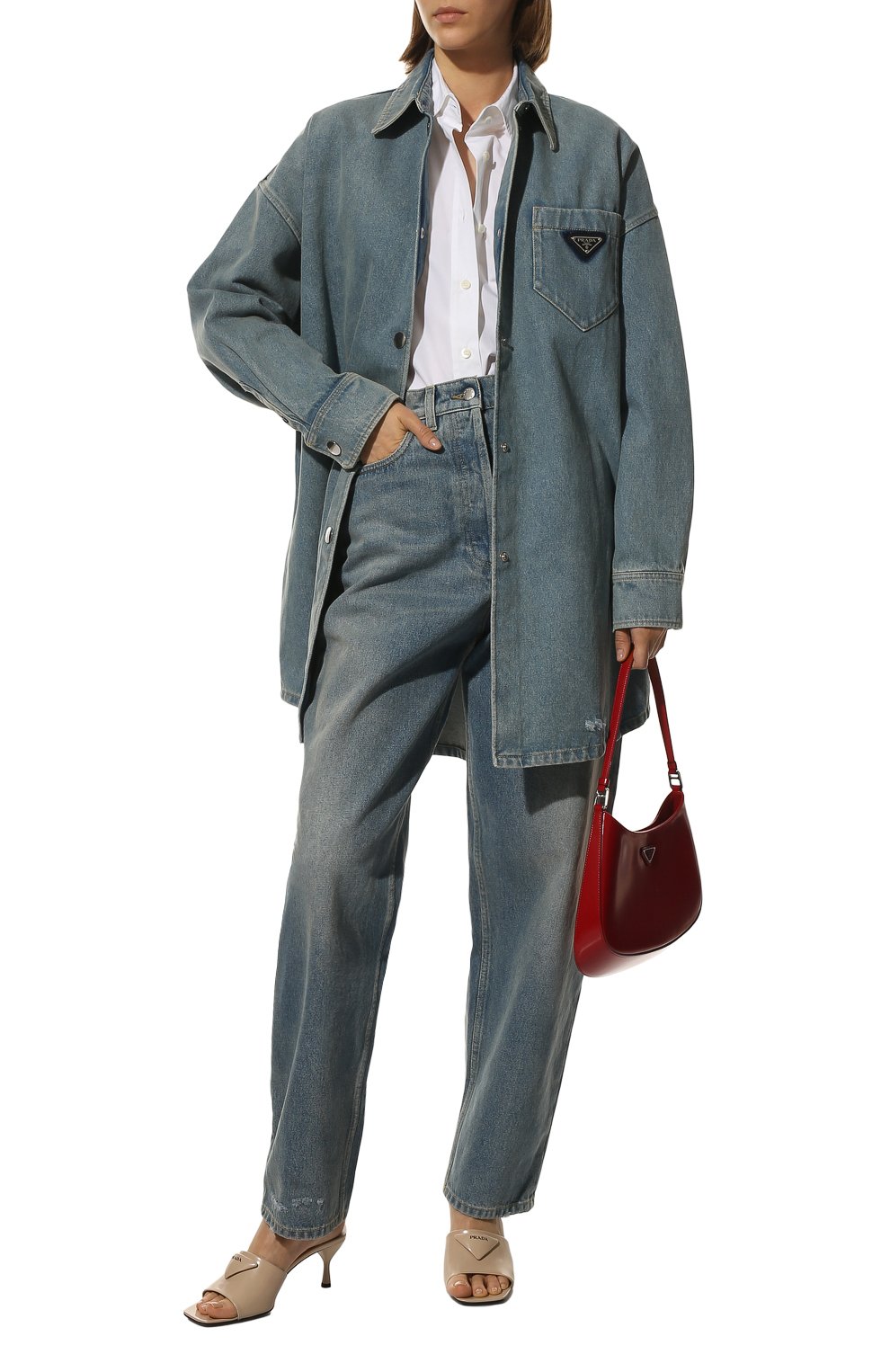 Джинсовая рубашка PRADA, арт. GFC036-1ZAB-F0008-212, фото 2