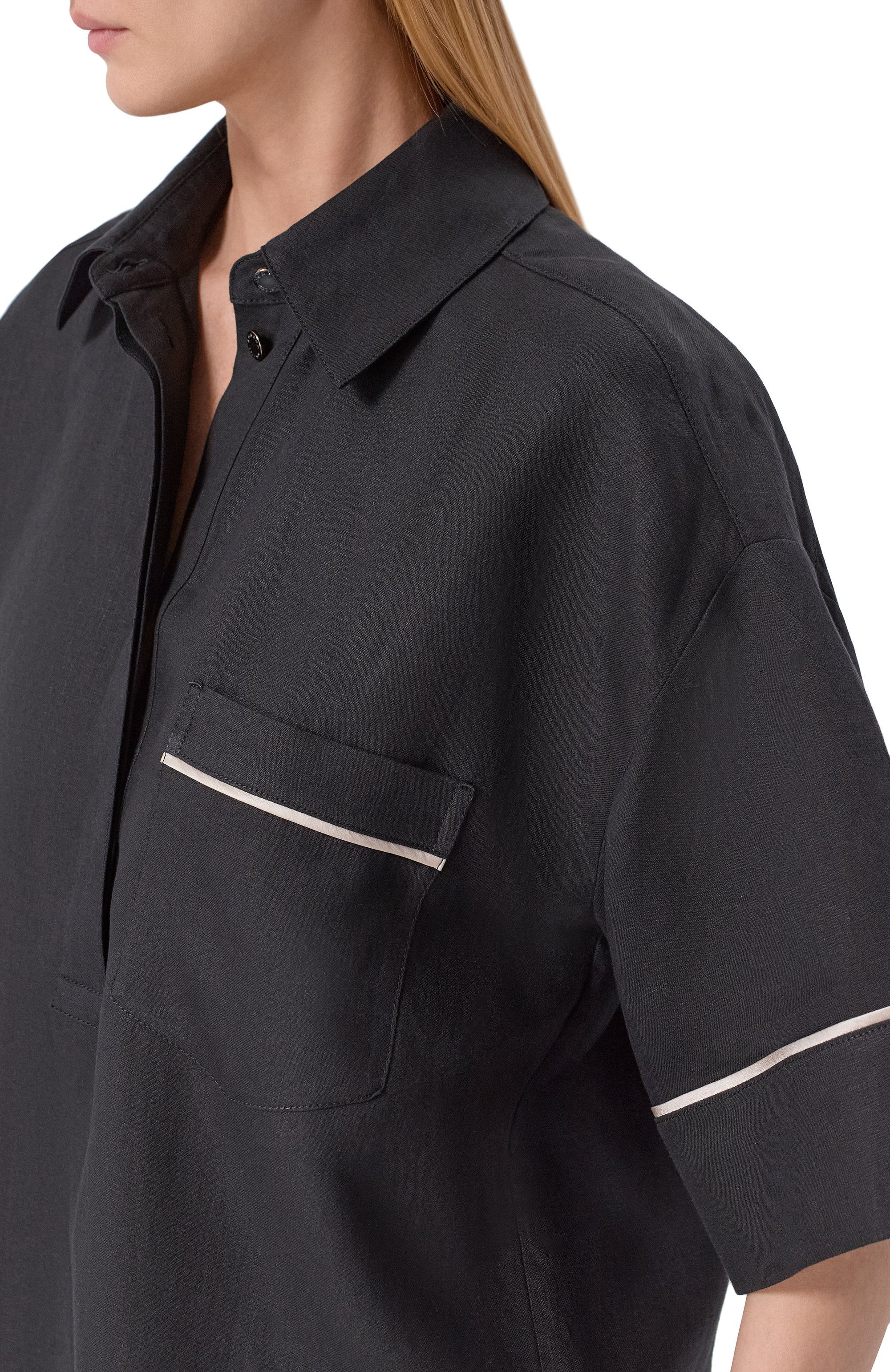 Льняная рубашка AGNONA, арт. TD1109E/U3049E, фото 5