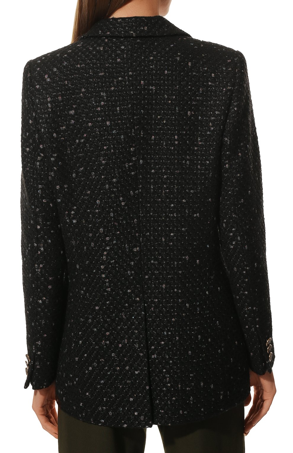 Жакет из вискозы SEVEN LAB черного цвета по цене 28350 руб., арт. JK tw pearl black, фото 4 Жакет из вискозы SEVEN LAB, арт. JK tw pearl black, фото 4