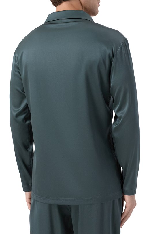 Шелковая сорочка Kiton UNWM018K0245H05 Зелёный  UNWM018K0245H05 Фото 4