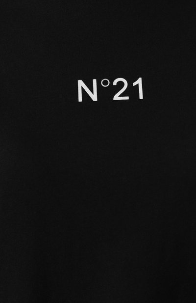 Хлопковая футболка N21 черного цвета по цене 11350 руб., арт. 19E N2S0/F021/4157, фото 5 Хлопковая футболка N21, арт. 19E N2S0/F021/4157, фото 5