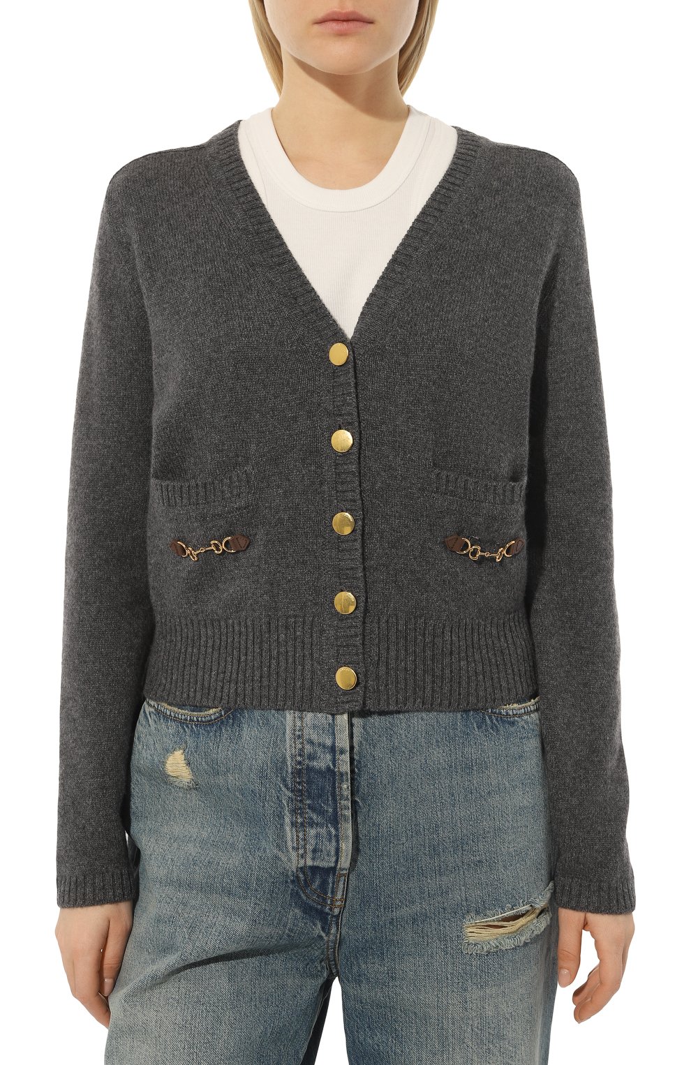 Кашемировый кардиган GUCCI, арт. 628412 XKBH9, фото 3