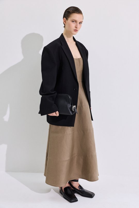 Платье изо льна и шелка MVST M26.2PW.D024/F123 Бежевый  M26.2PW.D024/F123 Фото 5