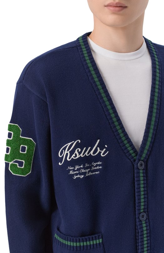 Хлопковый кардиган Ksubi MPS26KW003 Синий  MPS26KW003 Фото 5