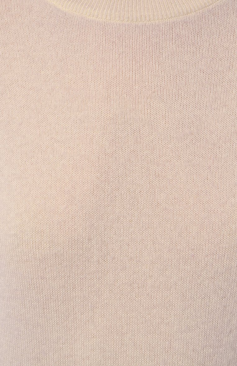 Женский пуловер с короткими рукавами COLOMBO сиреневого цвета, арт. MA04203_SPR/2-26KI-SE | Фото 5 (Материал внешний: Шерсть, Кашемир; Рукава: Короткие; Длина (для топов): Стандартные; Материал сплава: Проставлено; Женское Кросс-КТ: Пуловер-одежда; Драгоценные камни: Проставлено; Стили: Кэжуэл)