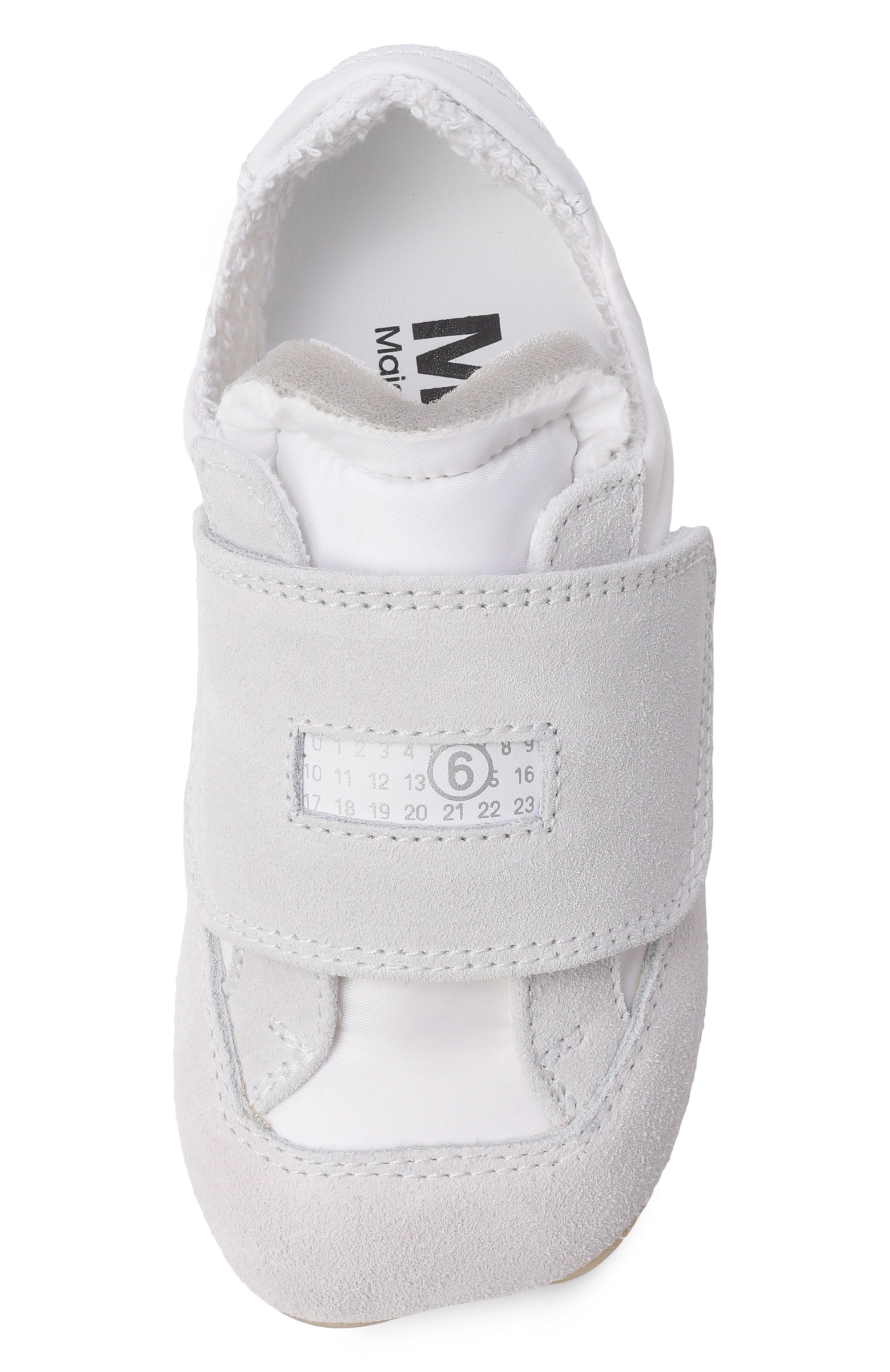 Комбинированные кеды MM6 светло-серого цвета по цене 26150 руб., арт. 82408/VAR1, фото 4 Комбинированные кеды MM6, арт. 82408/VAR1, фото 4