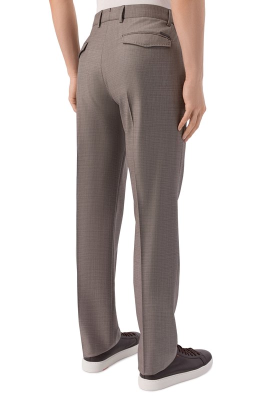 Шерстяные брюки Stefano Ricci M1T610001E/W0020U Коричневый  M1T610001E/W0020U Фото 4