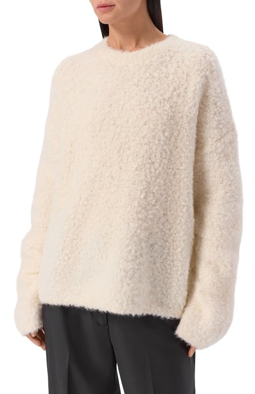 Шерстяной свитер TOTEME 254-WRT0580-YA0193 Кремовый  254-WRT0580-YA0193 Фото 3