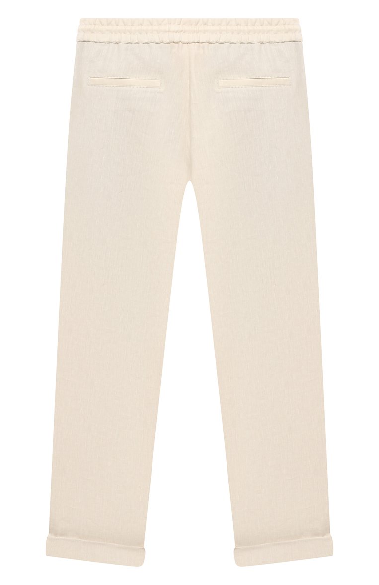 Брюки изо льна и шерсти BRUNELLO CUCINELLI, арт. BS462P503C, фото 2