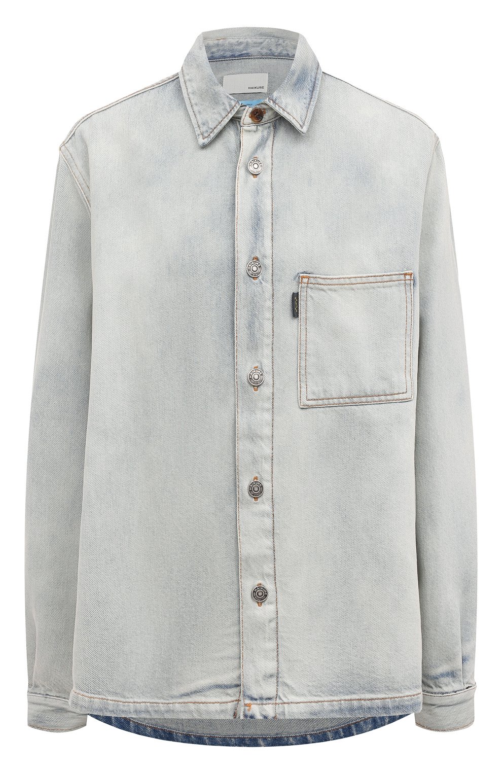 Джинсовая рубашка HAIKURE голубого цвета по цене 32100 руб., арт. HEW06058DF095L0739, фото 1 Джинсовая рубашка HAIKURE, арт. HEW06058DF095L0739, фото 1