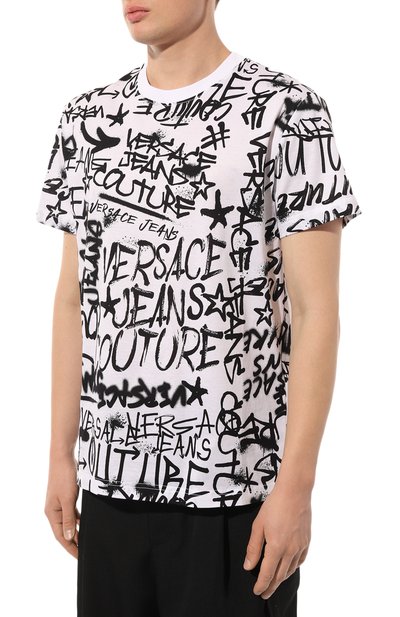 Хлопковая футболка VERSACE JEANS COUTURE, арт. 75GAH6S0/JS211, фото 3